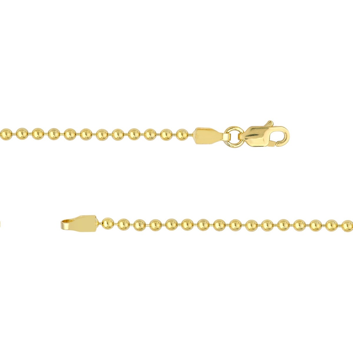 2mm Gold Bead Chain view 4
