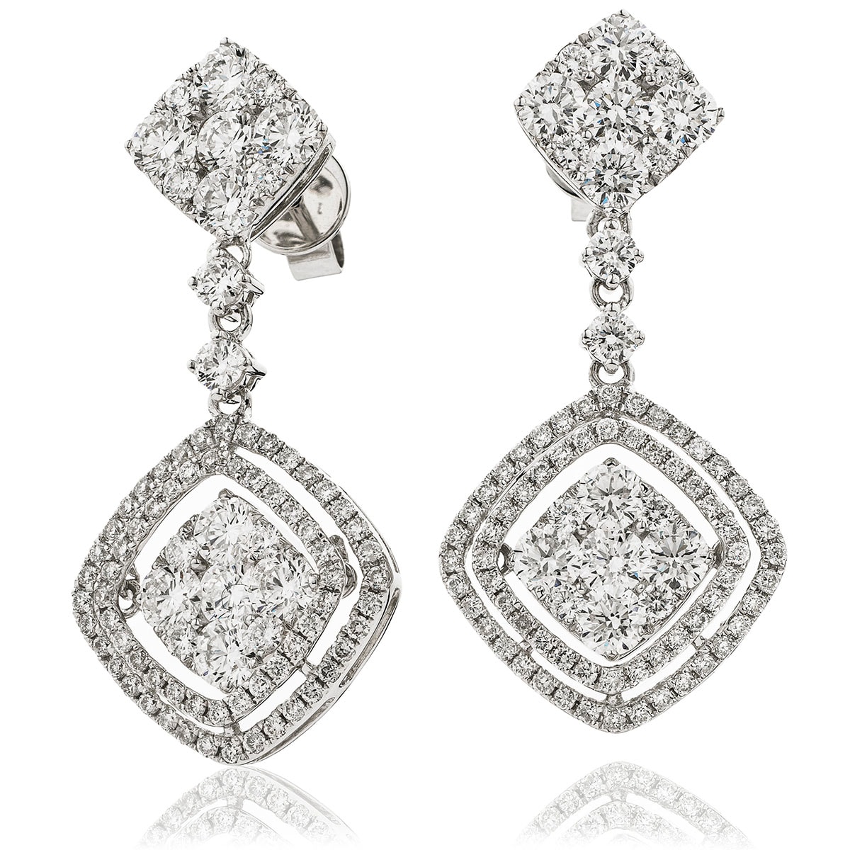 Moveable Diamond Drops Earrings view 1