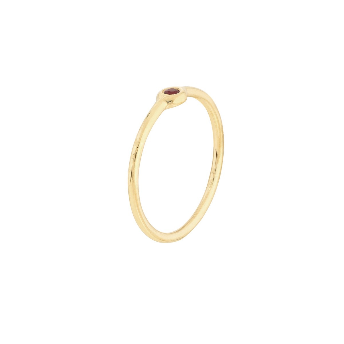 Ruby Bezel Gold Ring view 2