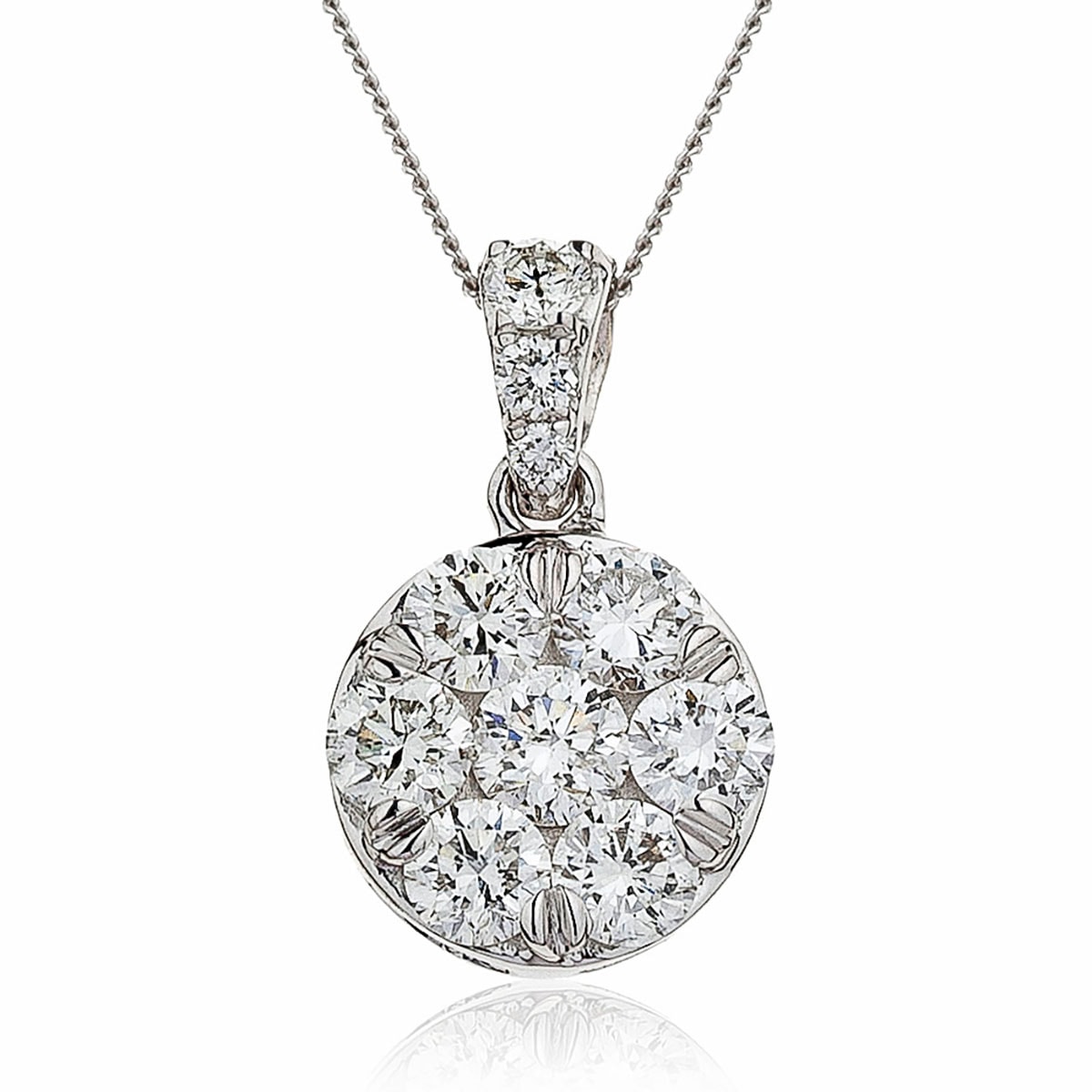 1.00ct Large Pave Diamond Pendant view 1
