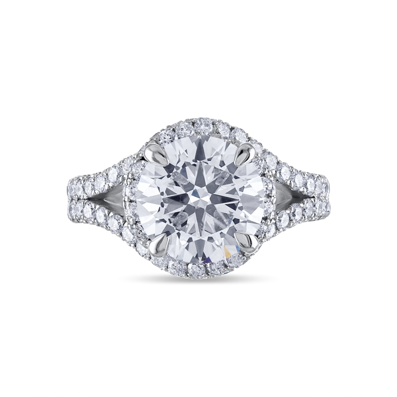 Split Shank Twist Pave Lab Grown Diamond Engagement Ring view 1