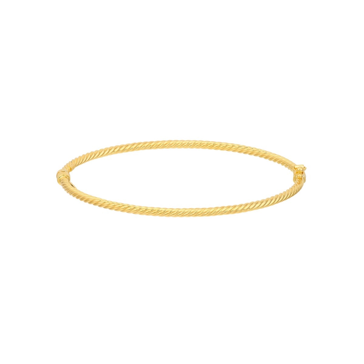Twirled Gold Bangle view 1