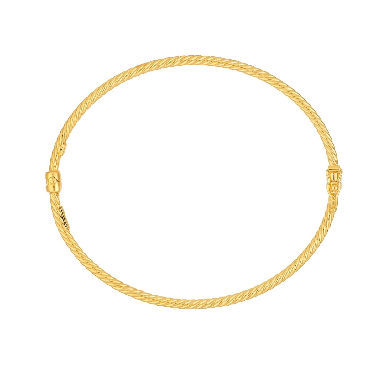 Twirled Gold Bangle view 2