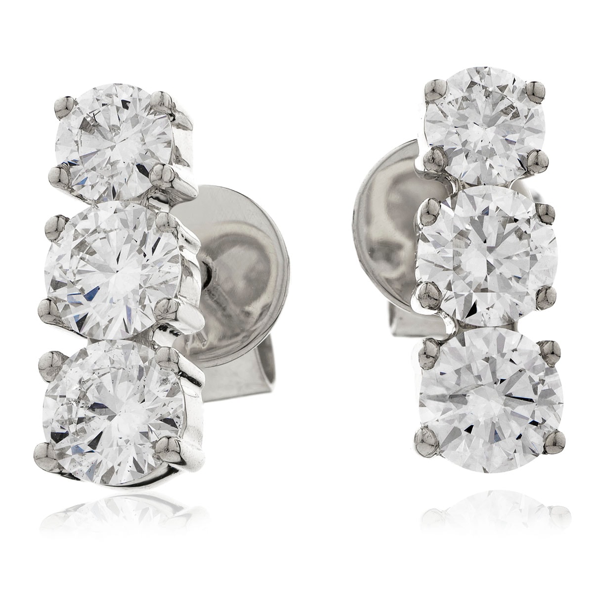 Claw Set Diamond Earring Studs view 1