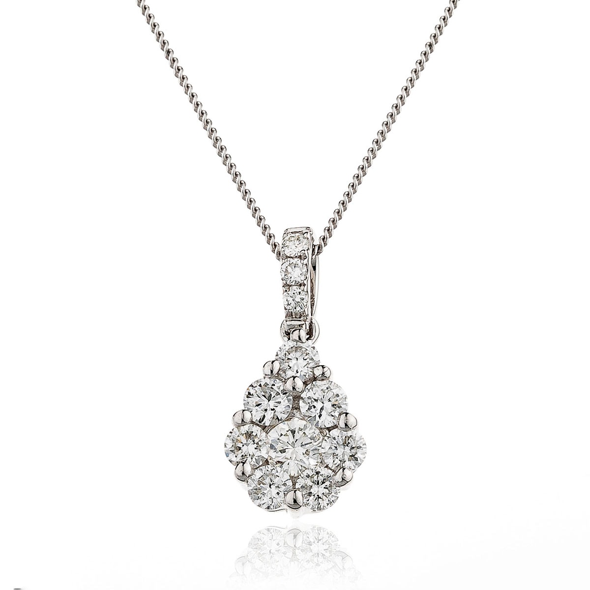 Medium Pave Set Diamond Pendant view 1