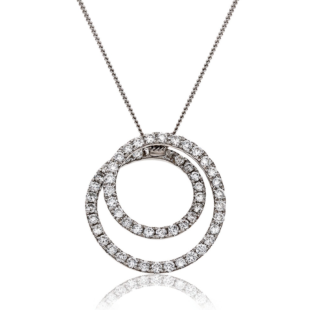 Pave Set Round Diamond Designer Pendant view 1