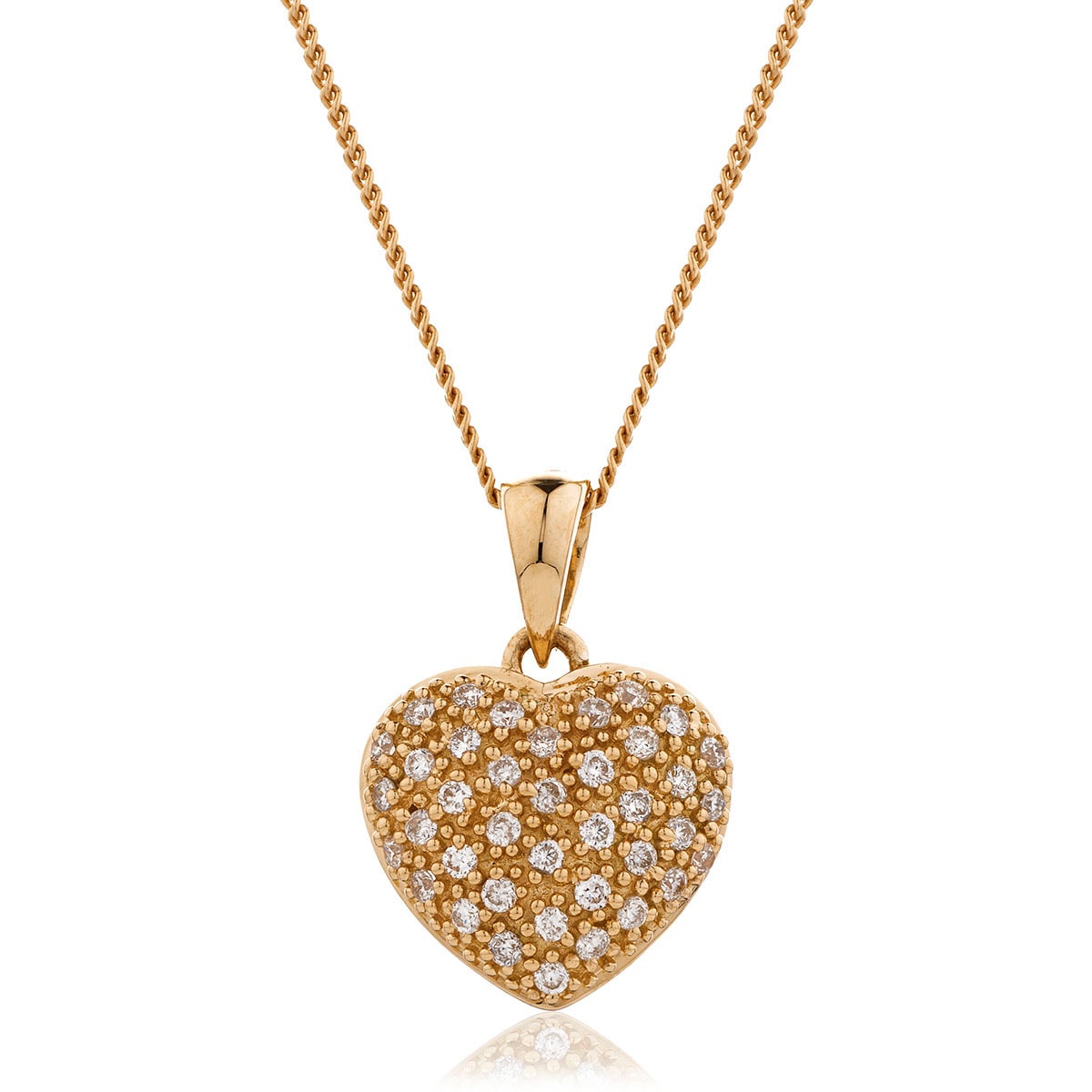 0.20ct Classic Round Diamond Heart Pendant view 4