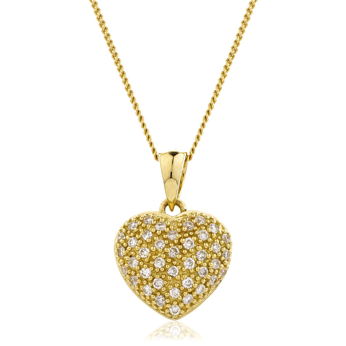 0.20ct Classic Round Diamond Heart Pendant view 5