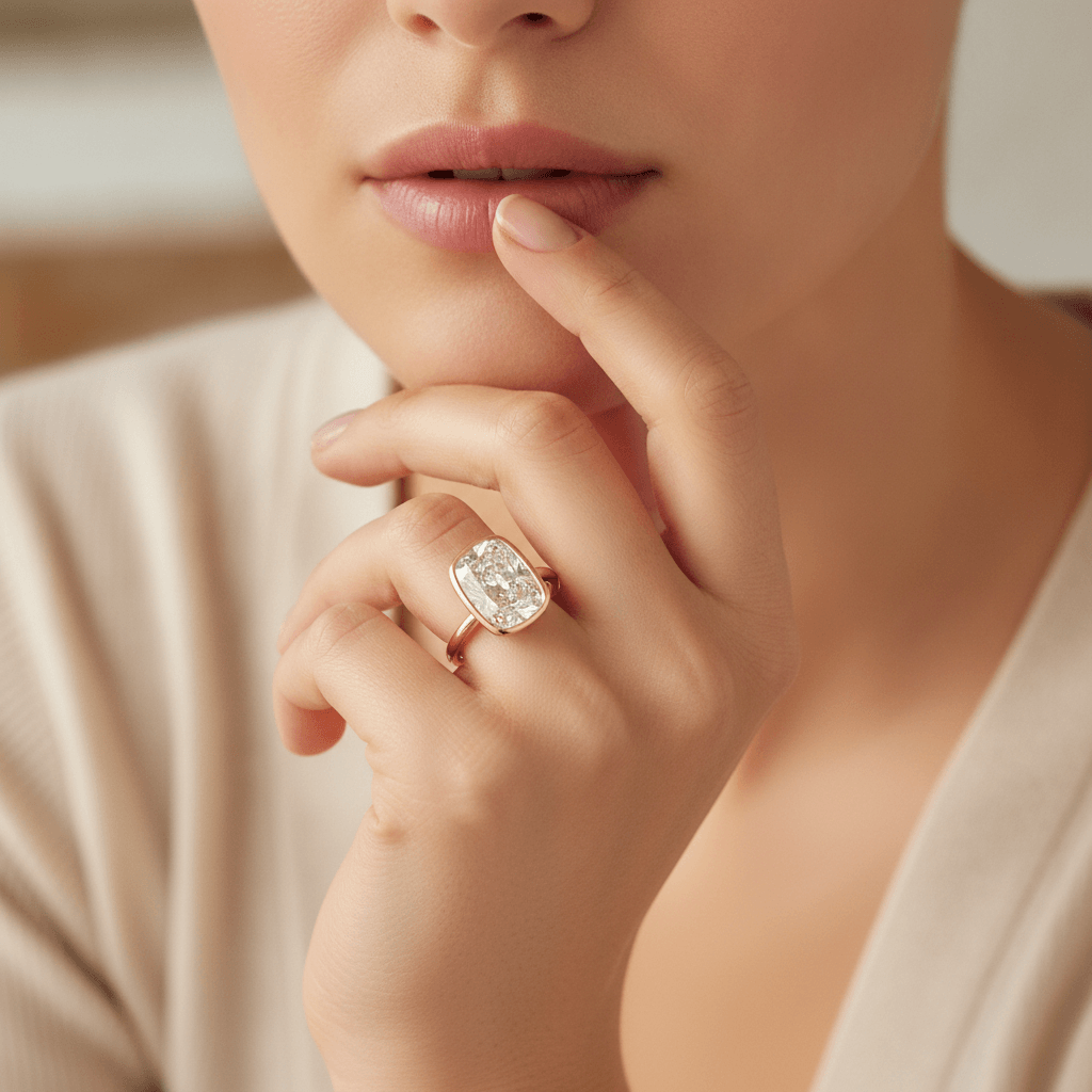 Zoe Kravitz Lab Grown Diamond Engagement Ring view 2