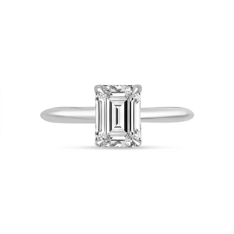 Sofia Richie emerald cut lab grown diamond engagement ring