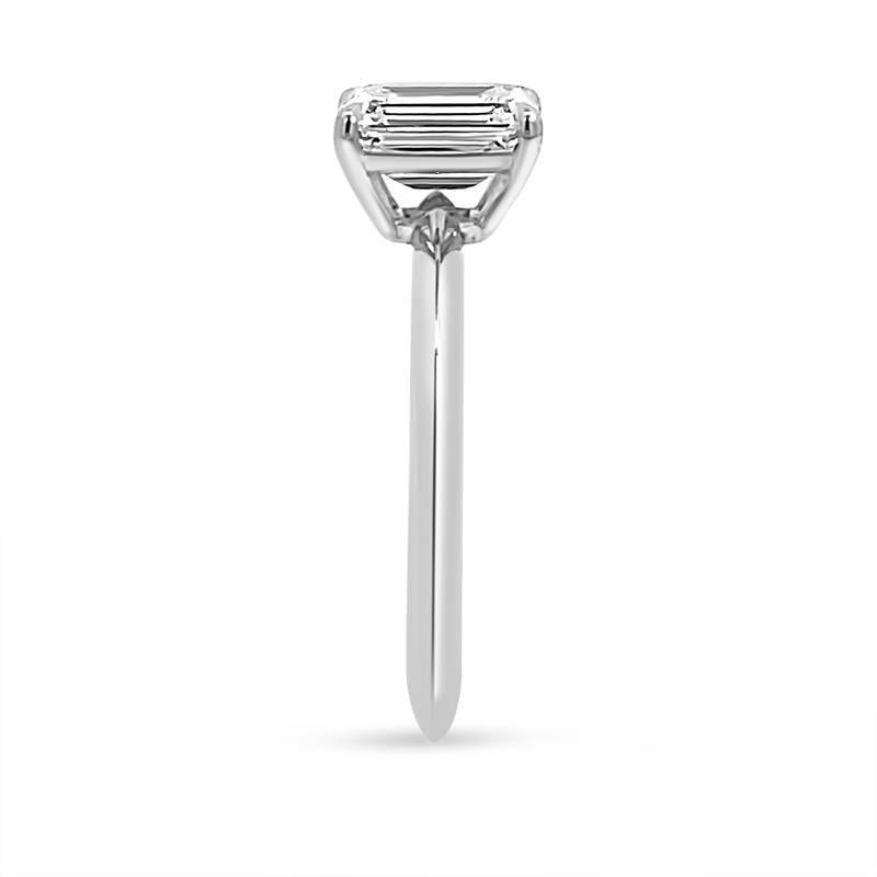 Sofia Richie emerald cut lab grown diamond engagement ring