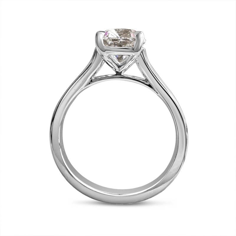 Split Shank Oval Cut Solitaire Lab Grown Diamond Engagement Ring view 5