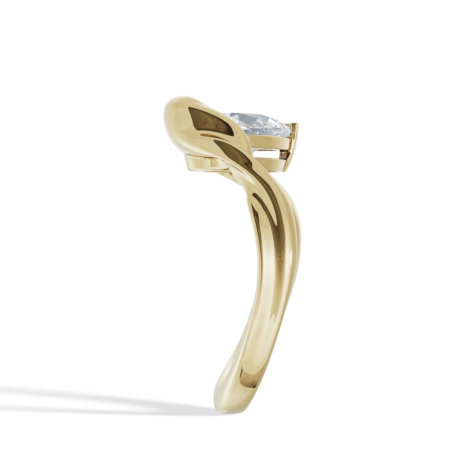 Contemporary_Waved_Pear_Uneven_Diamond_Engagement_Ring_side_view_yellow_gold.jpg