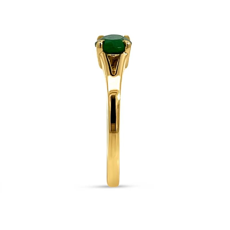 Split Shank Oval Gemstone Solitaire Ring view 4