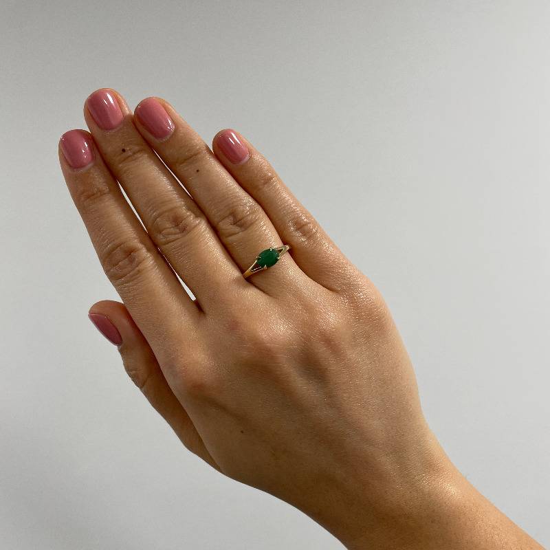 Split Shank Oval Gemstone Solitaire Ring view 8