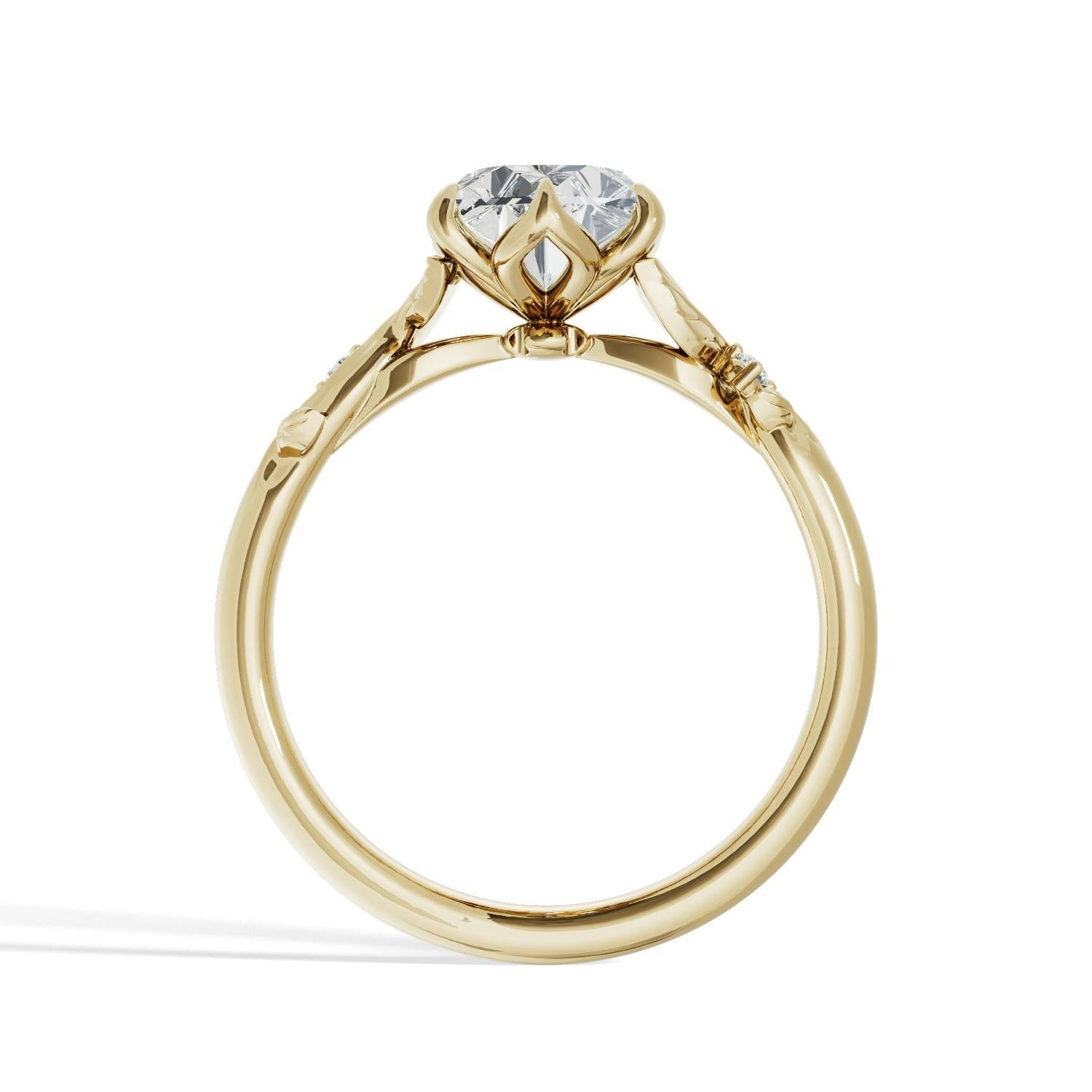 Hexagonal_Diamond_Set_Leafs_Band_Engagement_Ring_top_view_yellow_gold.jpg
