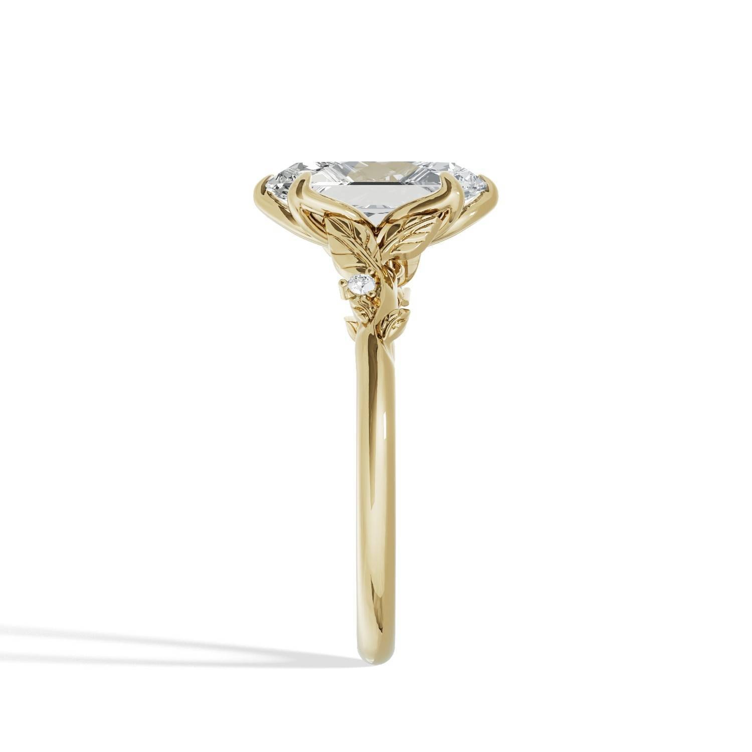 Hexagonal_Diamond_Set_Leafs_Band_Engagement_Ring_side_view_yellow_gold.jpg