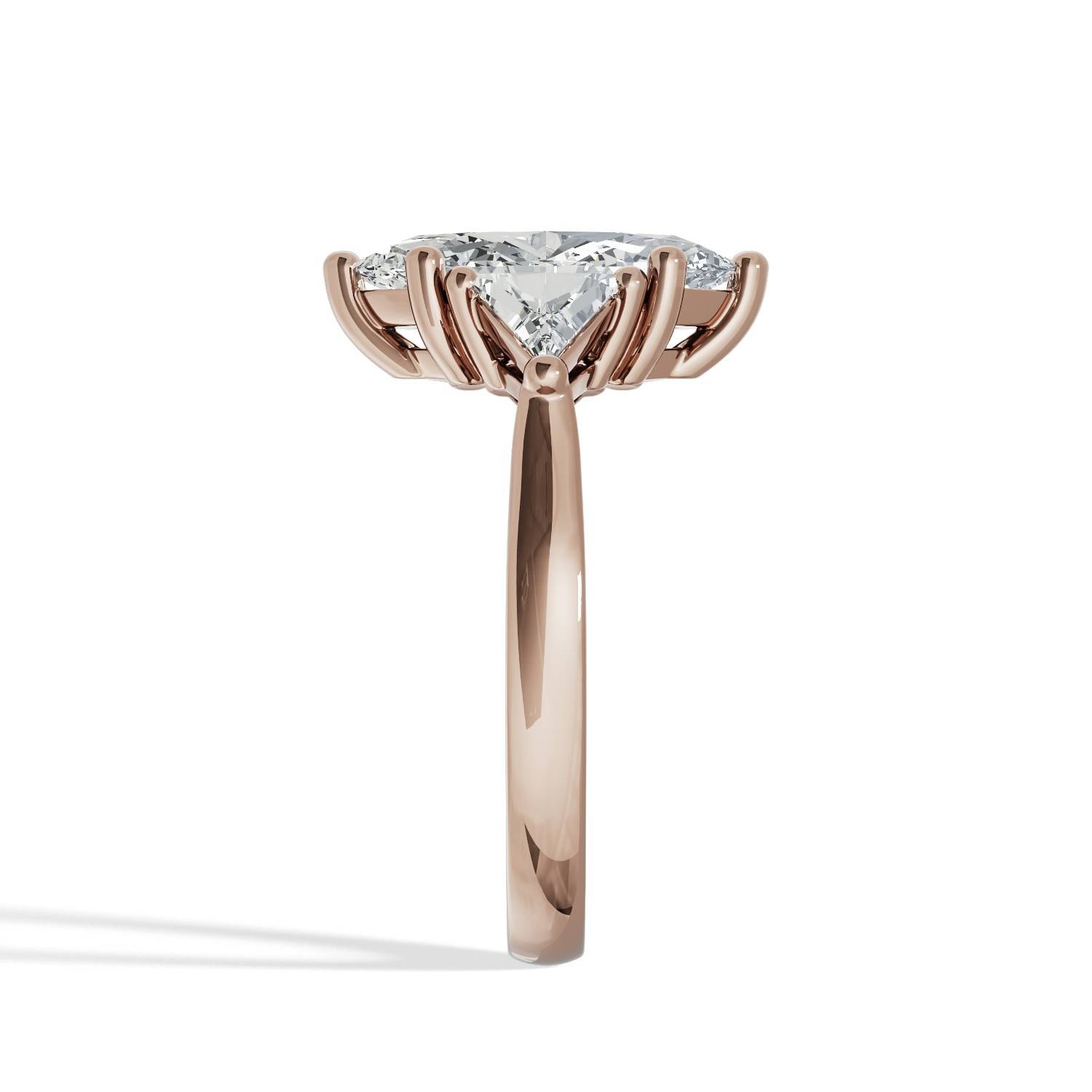 Marquise_Trilogy_Diamond_Engagement_Ring_with_Triangle_Sides_side_view_rose_gold