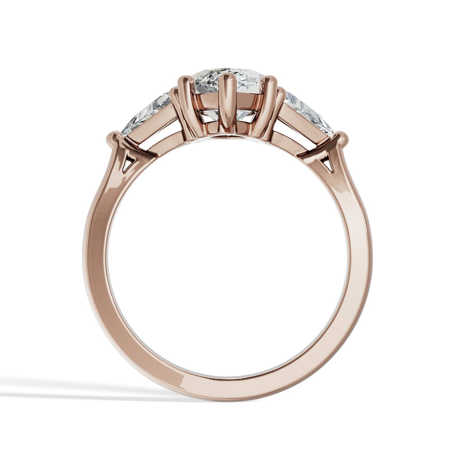 Marquise_Trilogy_Diamond_Engagement_Ring_with_Triangle_Sides_top_view_rose_gold