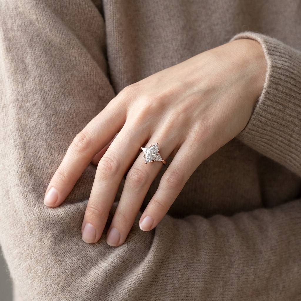 Marquise_Trilogy_Diamond_Engagement_Ring_with_Triangle_Sides_rose_gold