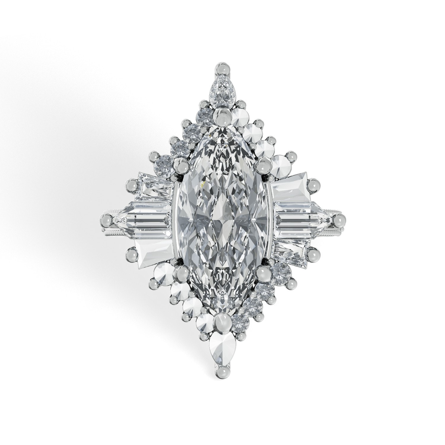 Marquise_Cluster_Antique_Diamond_Engagement_Ring_front_view_platinum.jpg
