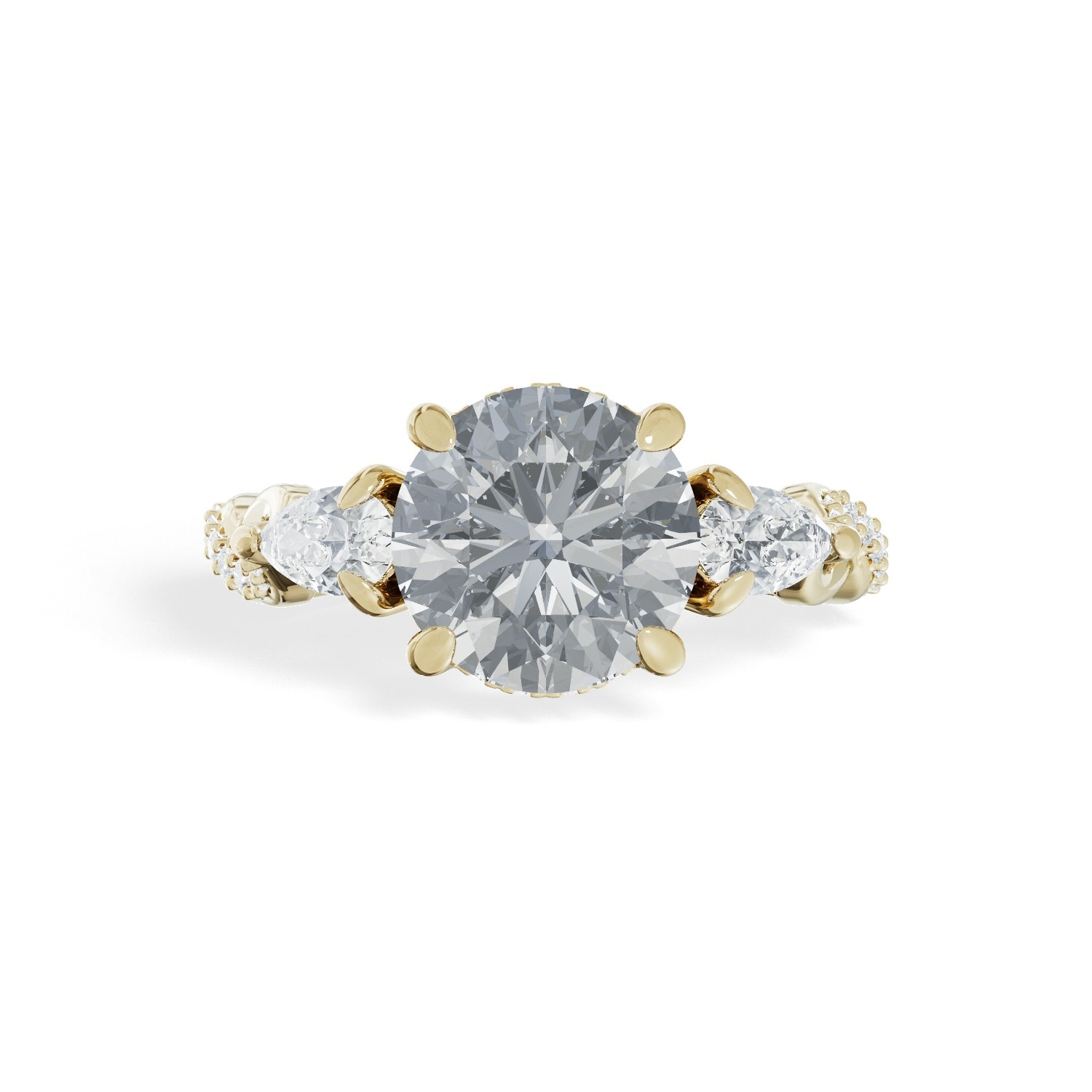 Braided_Micro_Set_Side_Pears_Round_Diamond_Engagement_Ring_front_view_platinum.jpg