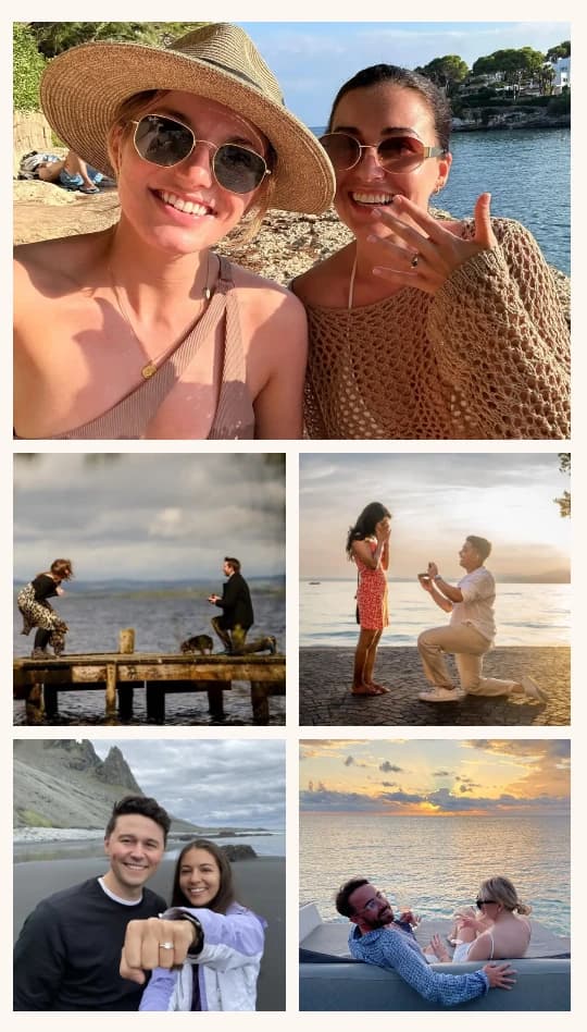 Rêve Diamonds customers' engagement proposals on Instagram