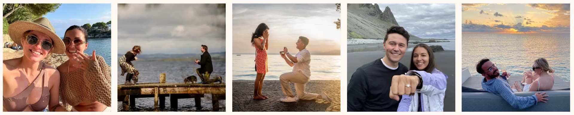Rêve Diamonds customers' engagement proposals on Instagram