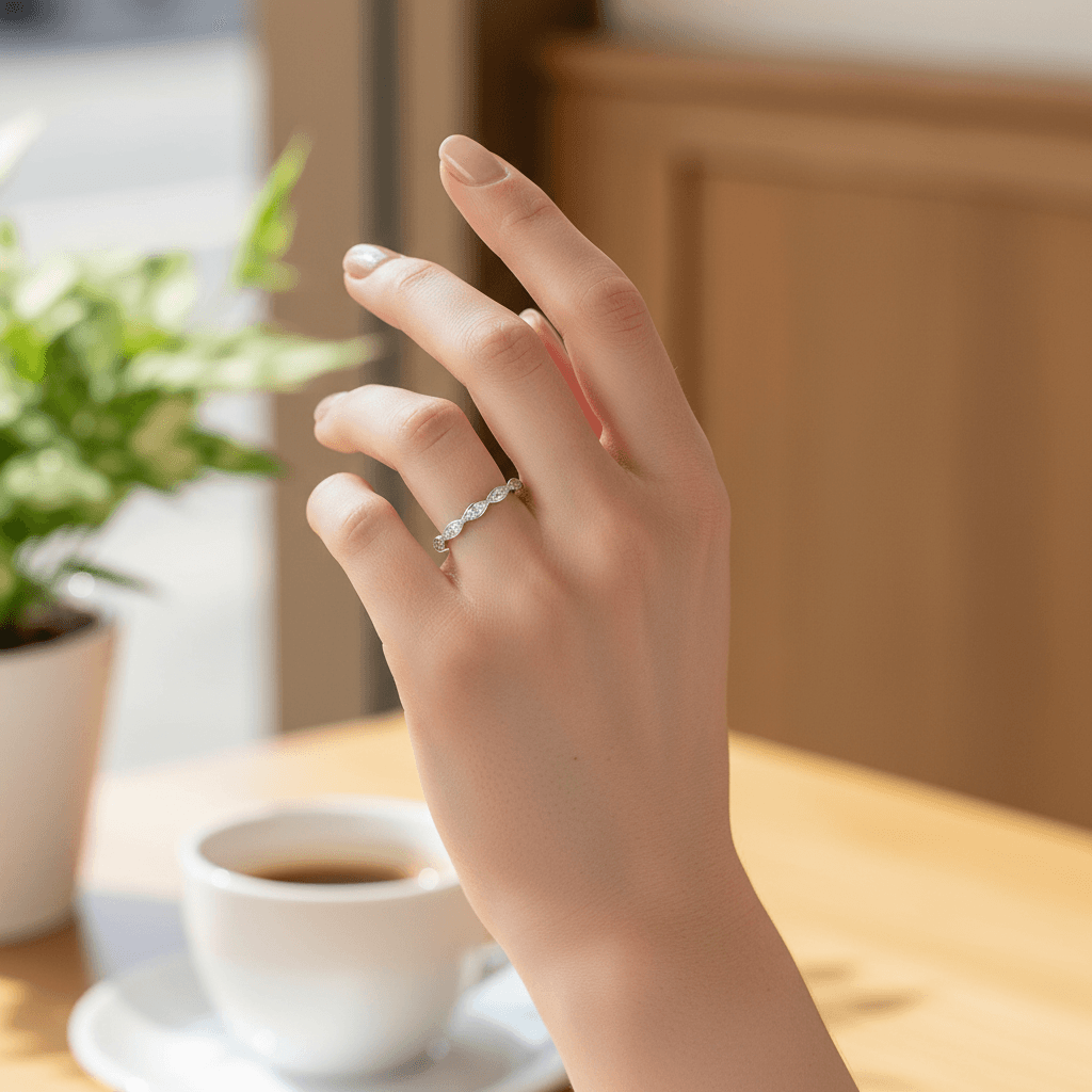 011ct_Decorative_Setting_Half_Band_Diamond_Wedding_Ring_On_Hand
