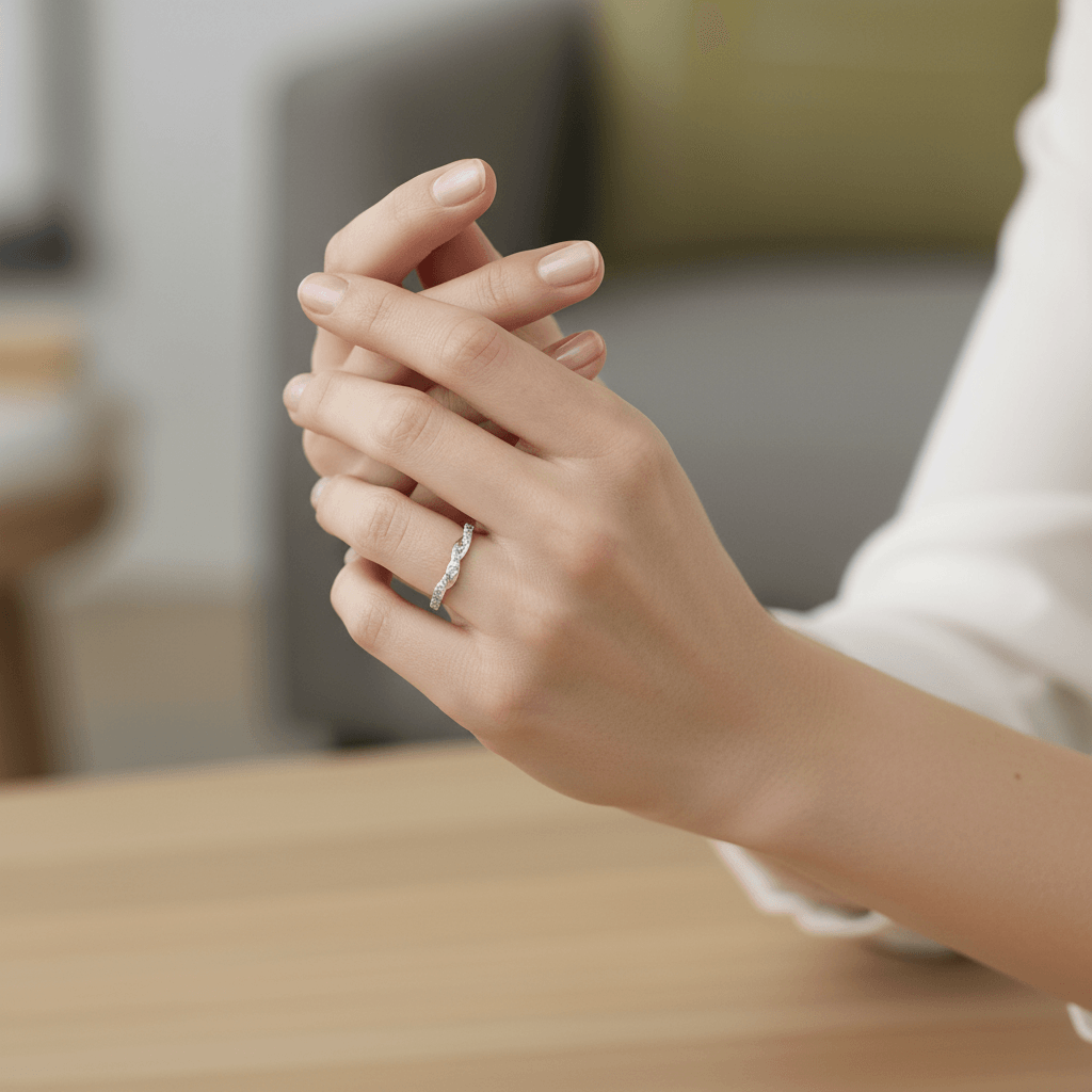 020ct_Braided_Micro_Setting_Diamond_Wedding_Ring_On_Hand