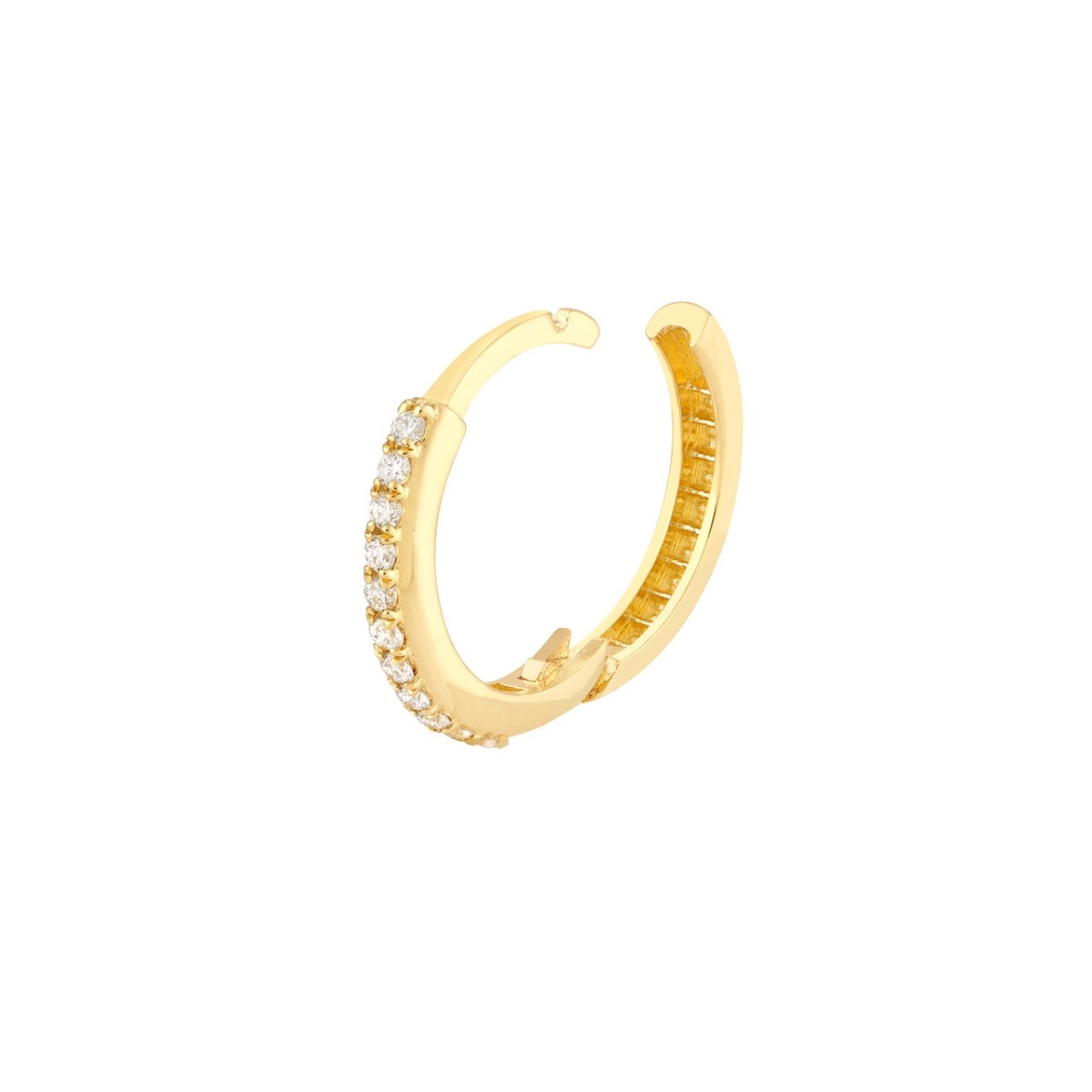 Classic Diamond Gold Huggies view 4
