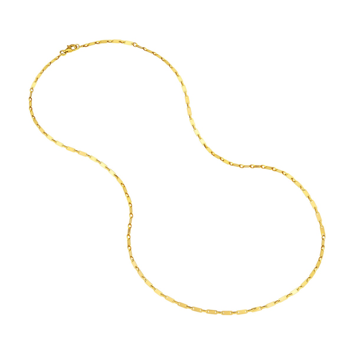 1.85 mm Gold Handmade Flat Link Chain view 3