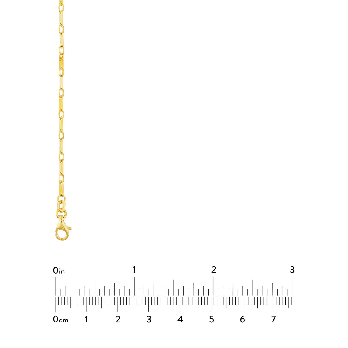 1.85 mm Gold Handmade Flat Link Chain view 5