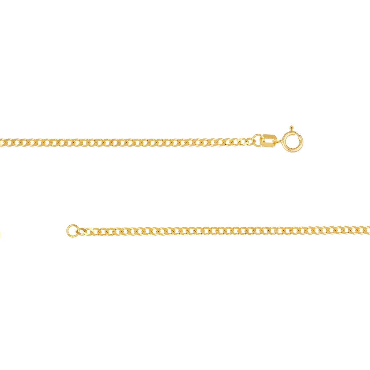 1.95mm Open Curb Gold Chain view 4