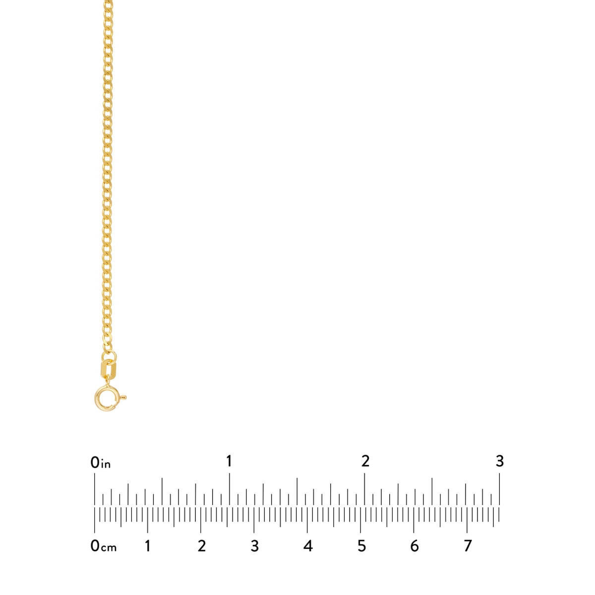 1.95mm Open Curb Gold Chain view 5