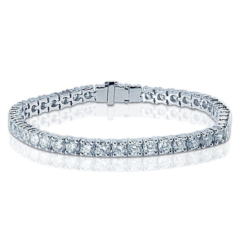 10 Carat Lab Grown Diamond Tennis Bracelet view 1