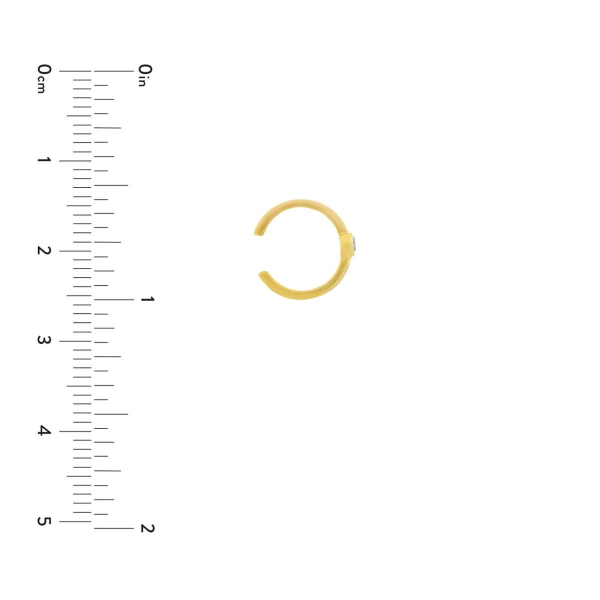 Gold Bezel Diamond Ear Cuff view 4