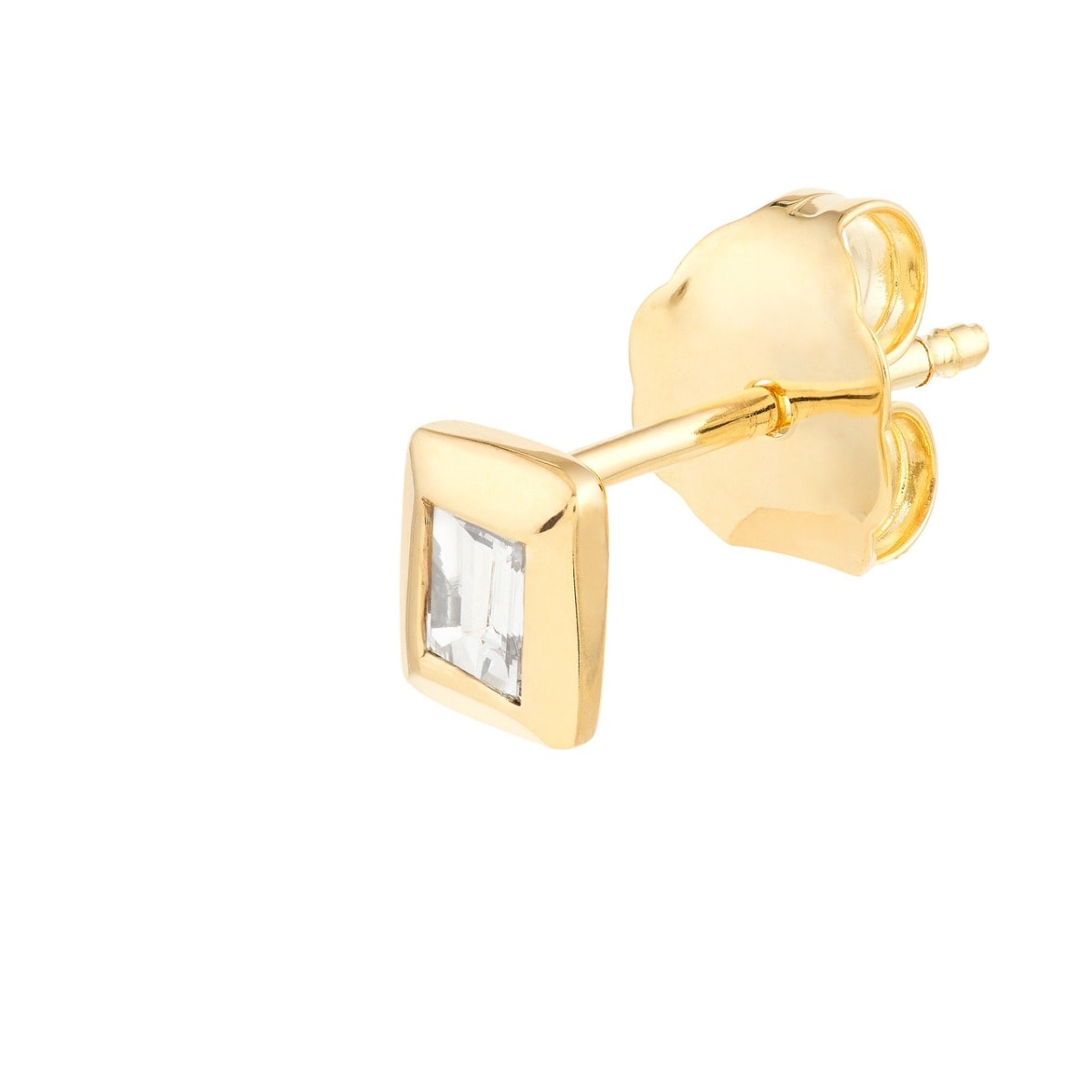 Baguette Bliss Gold Studs view 3