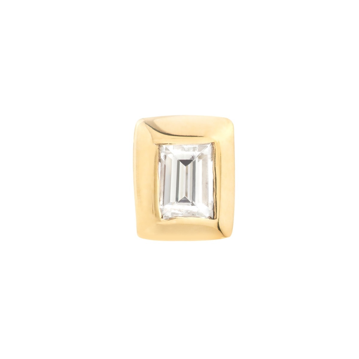 Baguette Bliss Gold Studs view 2
