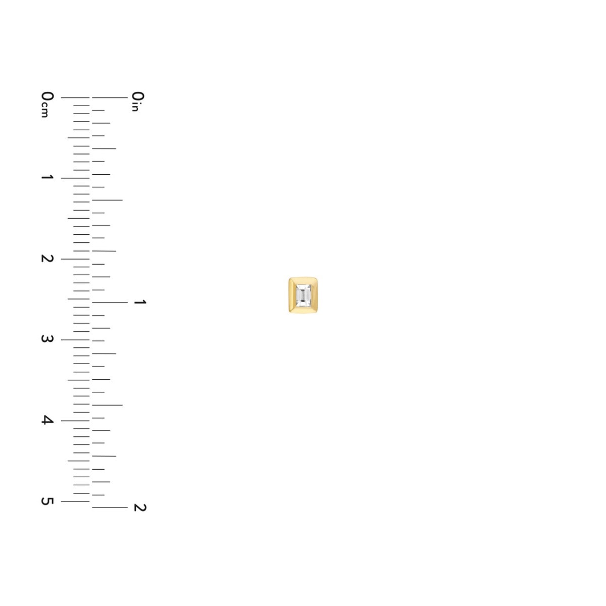 Baguette Bliss Gold Studs view 4