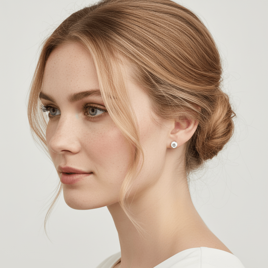 18k_White_Gold_Four_Claw_0_40ct_Total_Diamond_Earring_Studs_On_Model_2