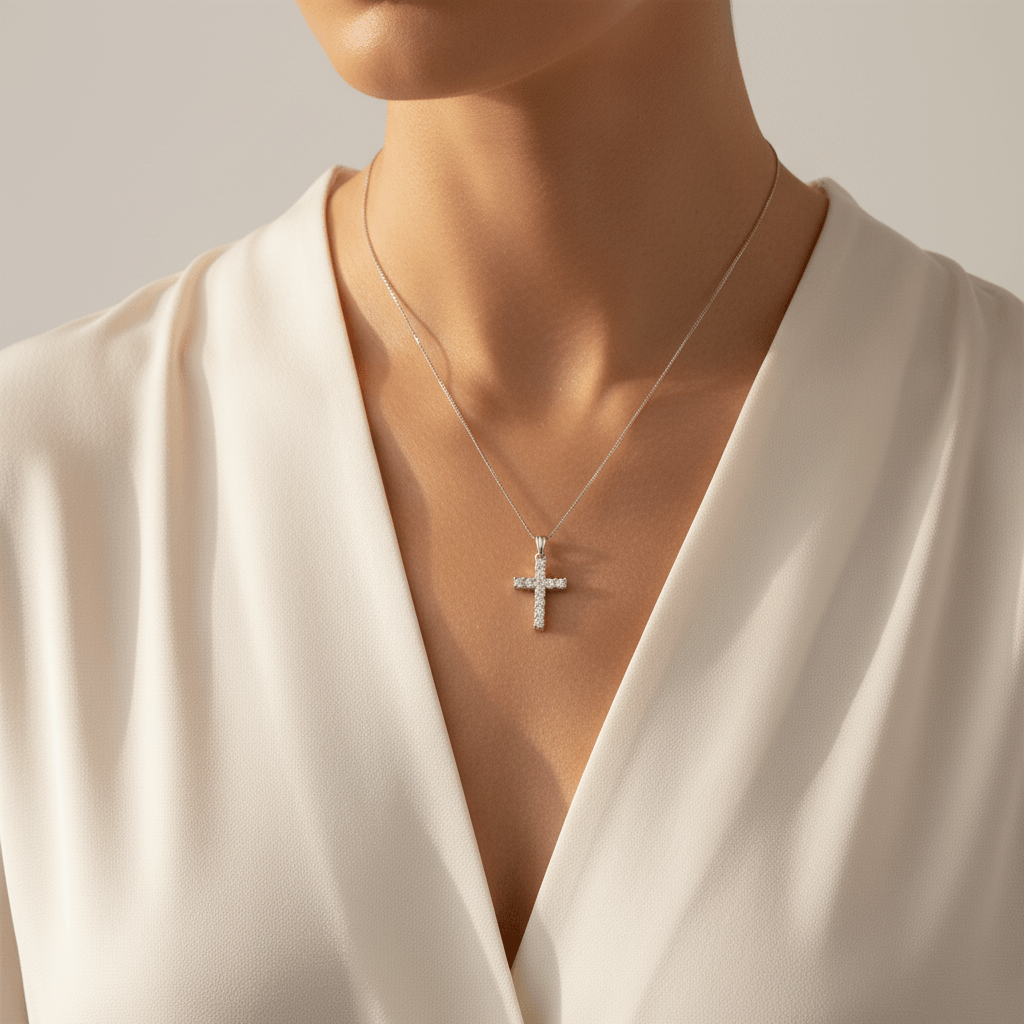 1ct_Diamond_Cross_Pendant_On_Model_2