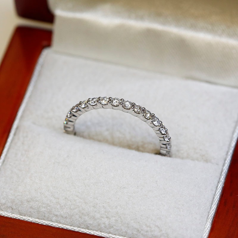 2mm Diamond Eternity Ring Claw Setting in a Box