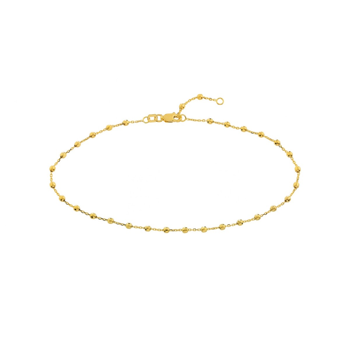 Disco Beads Gold Anklet view 1