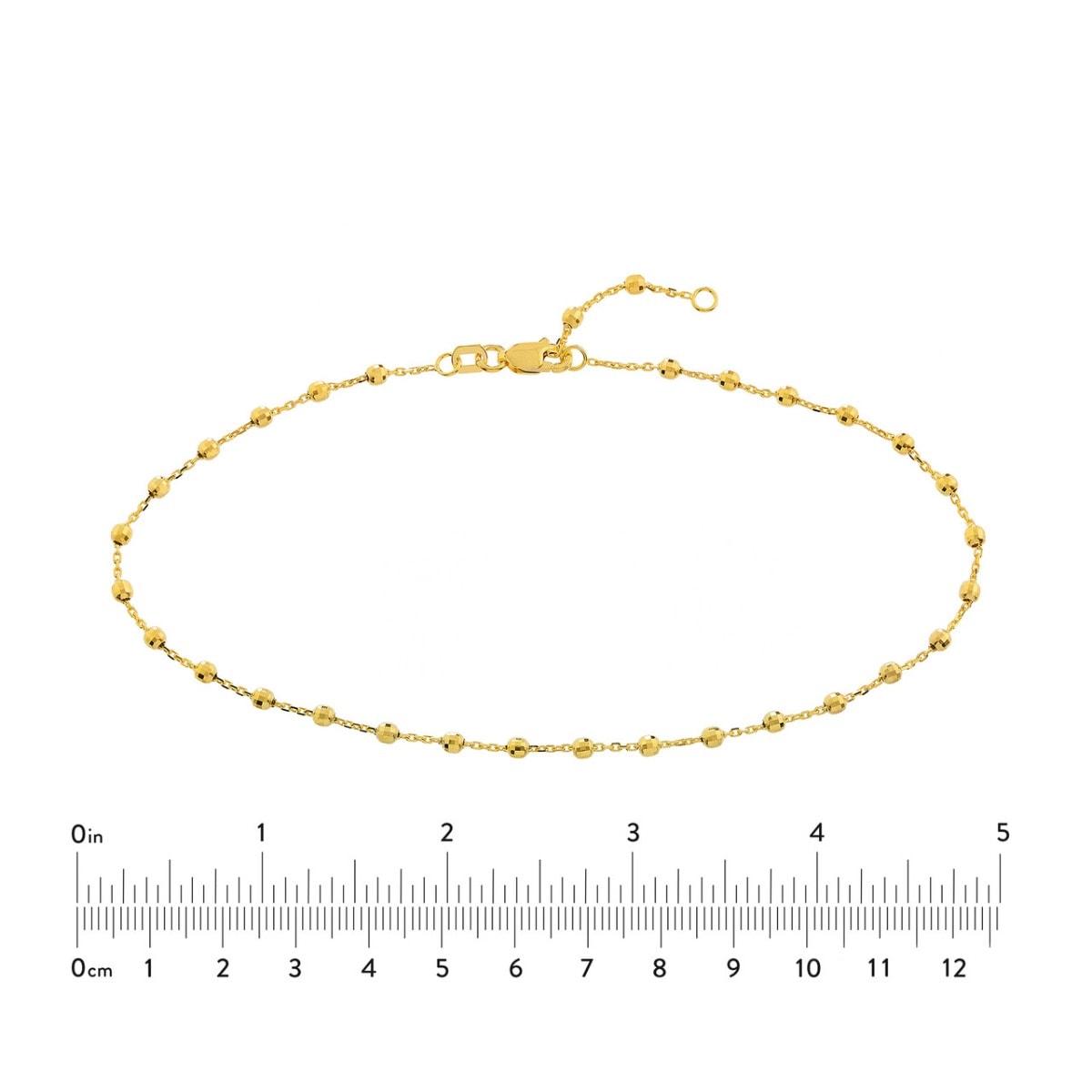 Disco Beads Gold Anklet view 4