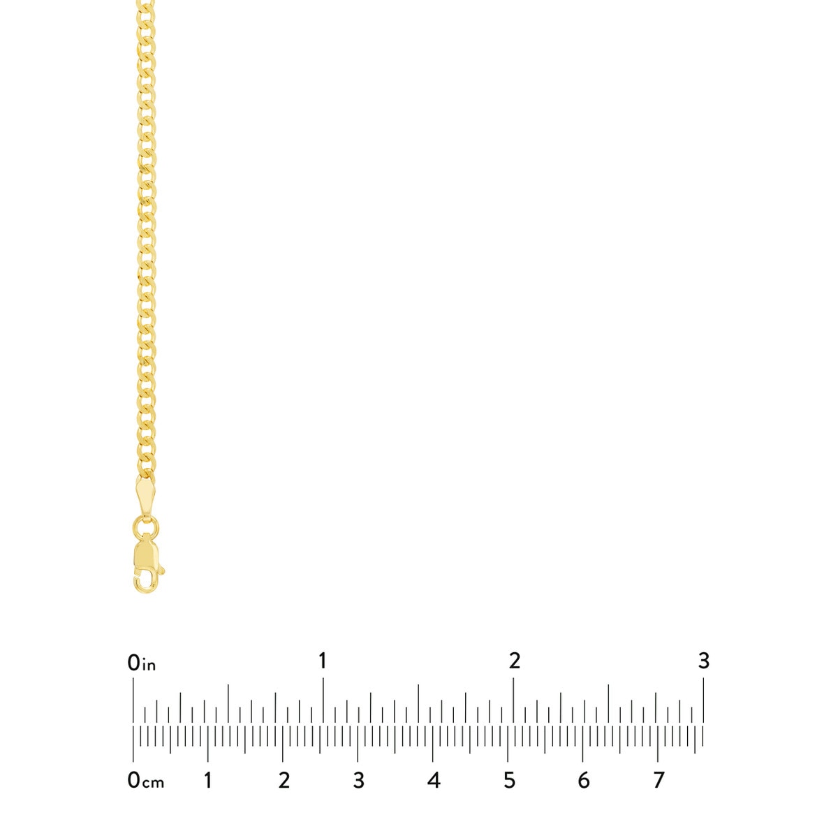 2.70mm Open Curb Gold Chain view 5