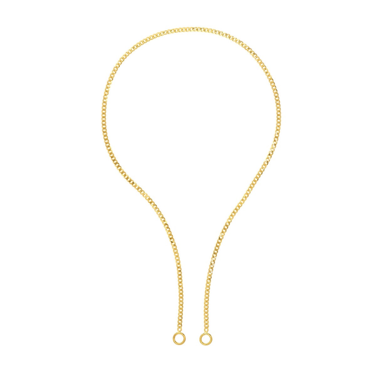 2.7mm Curb Split Gold Chain view 1