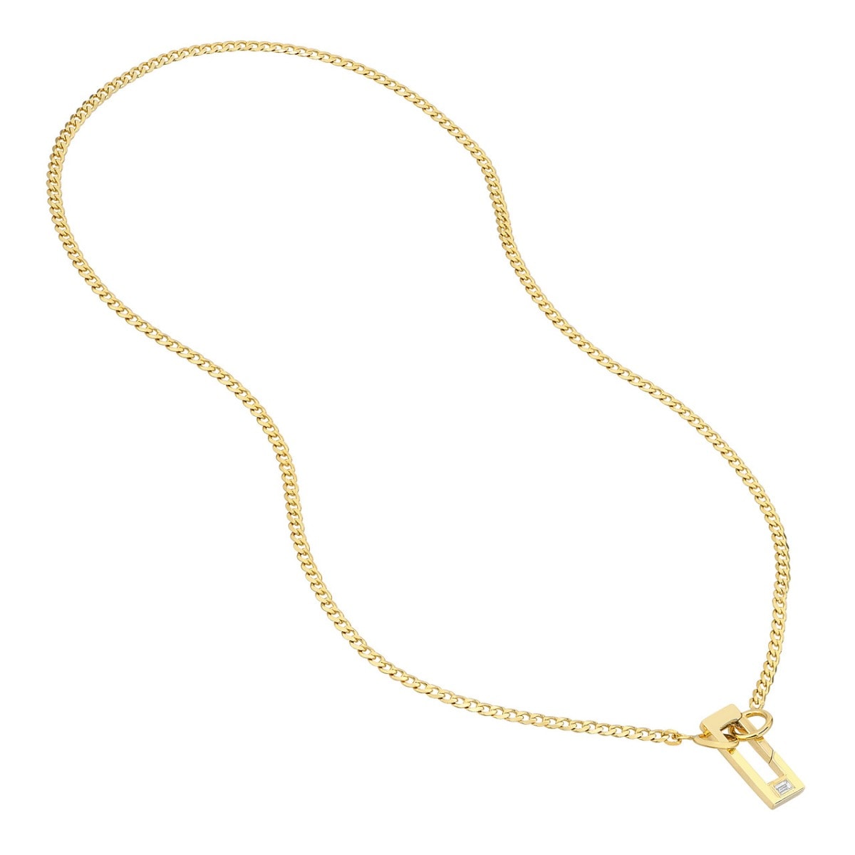 2.7mm Curb Split Gold Chain view 3