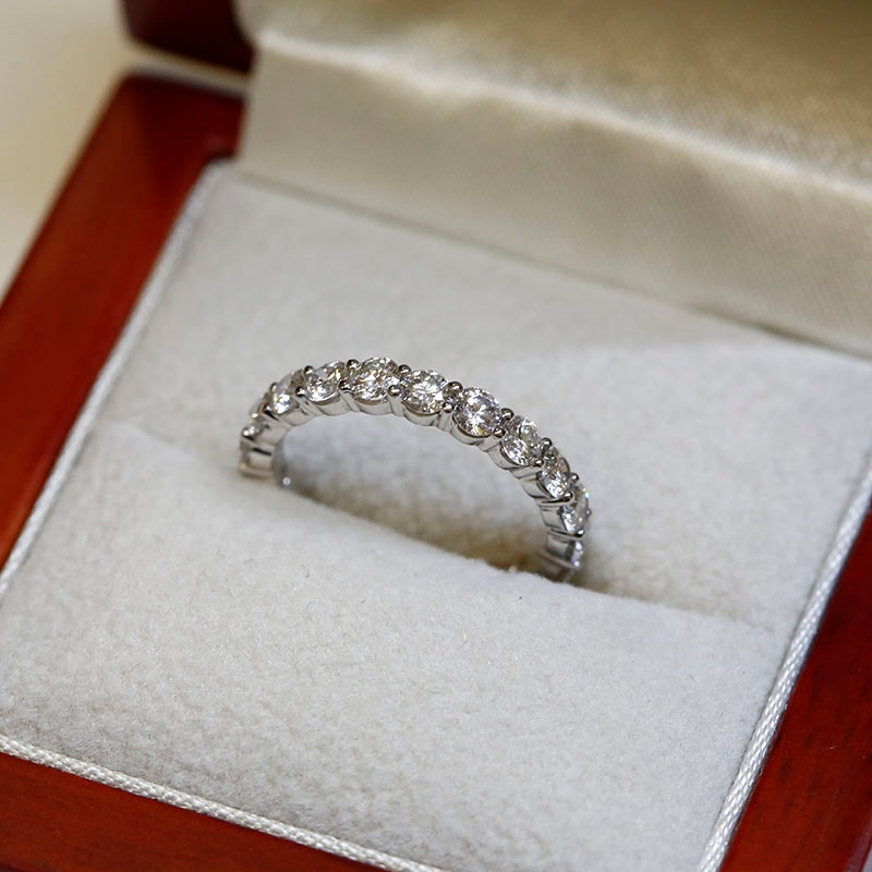 3mm Diamond Eternity Ring Claw Setting in a Box
