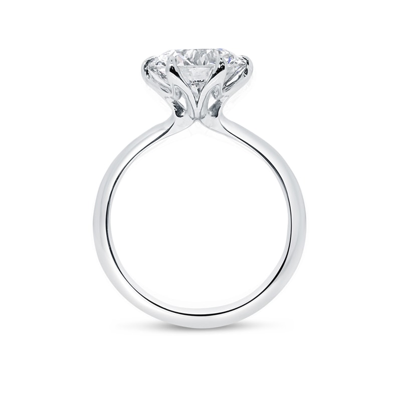 Six Tiger Claw Solitaire Round Shape Lab Grown Diamond Engagement Ring view 5